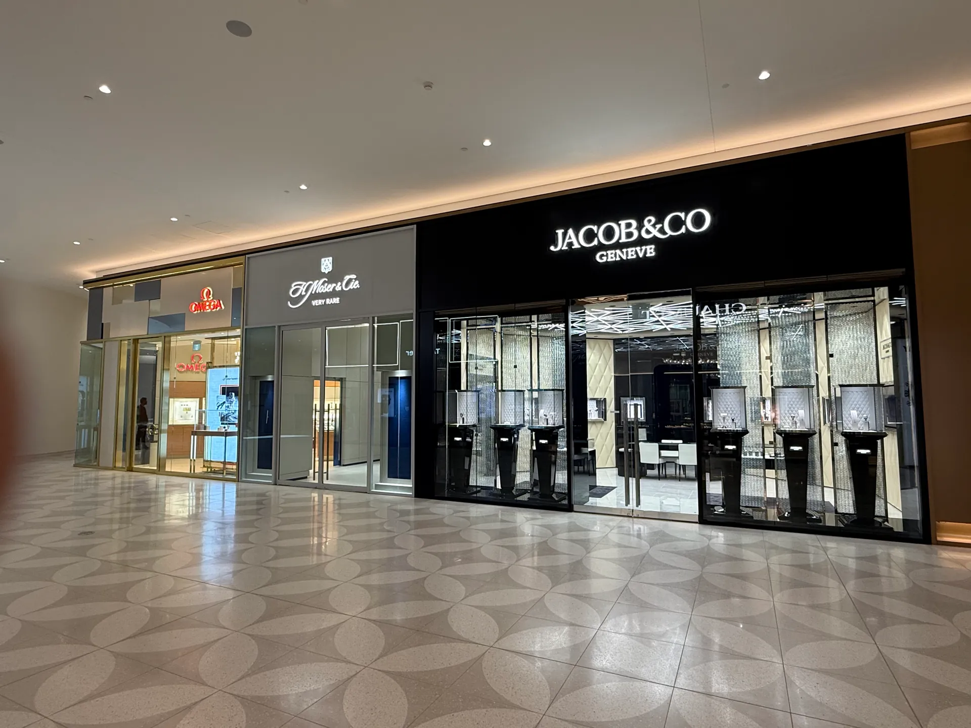 Commercial storefront glazing in a Vancouver shopping centre