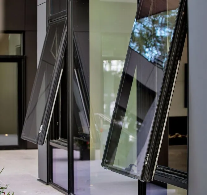 European tilt-and-turn windows installed on a modern house in the Lower Mainland